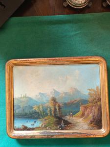 Antique oil painting on canvas